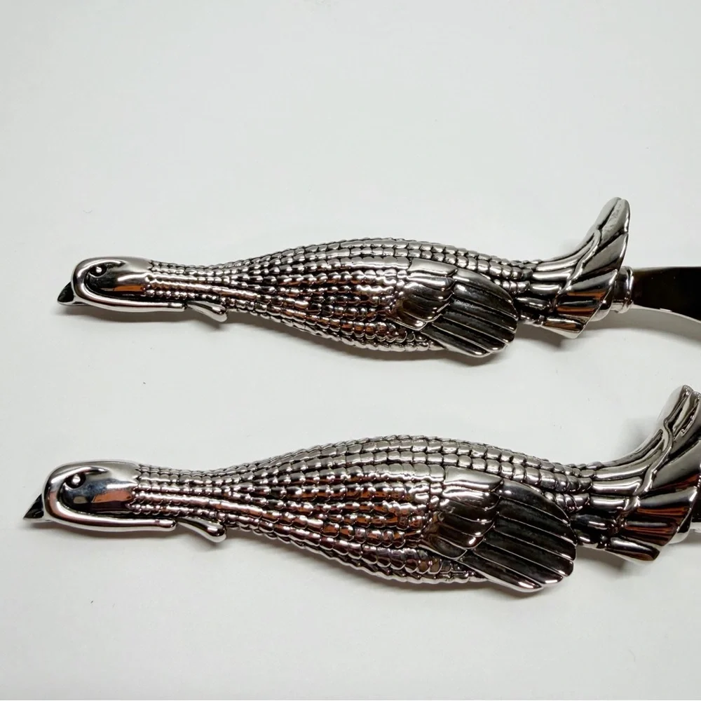 Vintage Silver Plate Turkey Dip Spread Knives